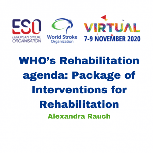 WHO’s Rehabilitation agenda: Package of Interventions for Rehabilitation – Alexandra Rauch