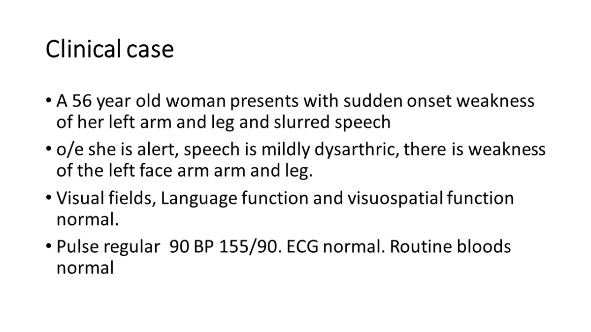 nursing case study for stroke patient